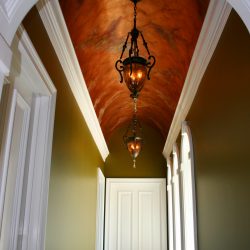 Hallway with Barrel Ceiling and Lighting
